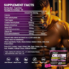 Creatine Monohydrate Gummies 6g for Men & Women, Potent Creatine Supplement, Chewables Creatine for Energy Boost, Increase Strength and Build Muscle, Gluten-Free, Sugar Free,120 Count