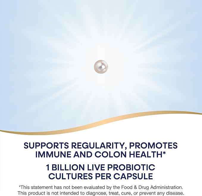 Nature's Way Pearls Adult 50+ Probiotic, Probiotics for Digestive Health* Supports Regularity, Immune & Colon Health*, 1 Billion Cultures, No Refrigeration Needed, 30 Softgels