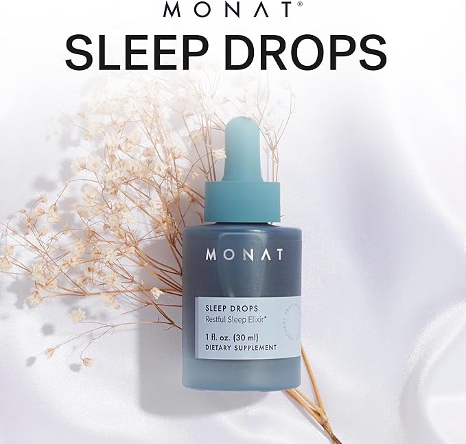 MONAT Sleep Drops Sleep Improvement Product – Herbal Support – Calming Bedtime Drops for Restorative – Relaxation for Stress & Frenetic Life – Natural Support Solution
