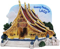 WitnyStore Tiny Wat Xieng Thong Temple of The Golden City in Luang Prabang, Laos Southeast Asia Tourist Attractions Resin Refrigerator Magnet Traveler Souvenir 3D Fridge Magnets