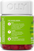 OLLY Daily Energy Gummy, Caffeine Free, Vitamin B12, CoQ10, Goji Berry, Adult Chewable Supplement, Tropical Flavor - 60 Count