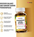 Perimenopause Support Gummies for Women - Menopause Relief Estrogen & Hormone Balance Supplement with Black Cohosh Chasteberry Vitamins D3 B6 for Hot Flashes Night Sweats & Mood Swings