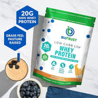 BioTrust Low Carb Lite, 20 Grams of Grass-Fed Whey Protein Isolate, 100 Calories, ProHydrolase Digestive Enzymes, Non-GMO, Free from Soy and Gluten, rBGH-Free (14 Servings) (Orange Cream)