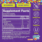 Vital+Boon Dippin' Dots Iron Gummies with Vitamin C & B12 – Gum Drop Grape, 60 Count (2 Pack) – Gluten & Gelatin Free, Non-GMO Supplement for Women, Men & Kids – 60 Day Supply