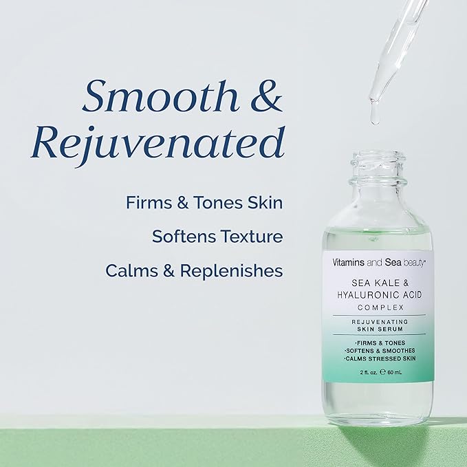 Rejuvenating Skin Serum with Sea Kale & Hyaluronic Acid – Hydrating & Calming Complex for Smooth, Radiant Skin – 2 fl oz