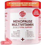 Peach Perfect Menopause Multivitamin | 21 Vitamins for Women 45+ | Black Cohosh, Ashwagandha, Vitamin D3+K2, Probiotics & Collagen | Support for Hot Flashes, Mood Swings, Joint & Skin Health | 30 SVG