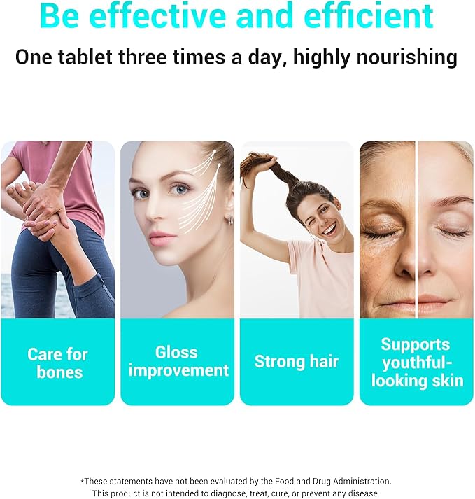 DrBioCare Collagen Peptides for Women, Beauty Vitamin & Mineral Supplement,Contains Vitamin D3, Probiotics for Women & Collagen Peptides,Vitamin B Complex,Vitamin E 180 Tablets