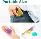 Sukuos Small Pill Box 3 pcs, Cute Travel Pill Case Daily Pill Organizer Portable for Pocket Purse for Vitamin Fish Oil Supplements, Easy to Clean