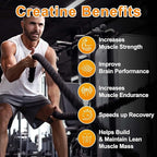 Creatine Monohydrate Gummies 5600mg for Men & Women, 120 CT Chewable Creatine Gummies for Muscle Support, Energy Boost, 5.6g of Creatine Monohydrate per Serving - Sugar Free, Vegan (Pineapple Flavor)