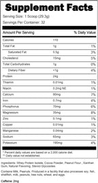 Portions Master CFM Whey Isolate Protein Powder, 2 LB, 23g Low Carb, Low Fat, Cold-Processed, Fast Absorbing, Muscle Growth & Recovery Support (Peanut Butter Cup)