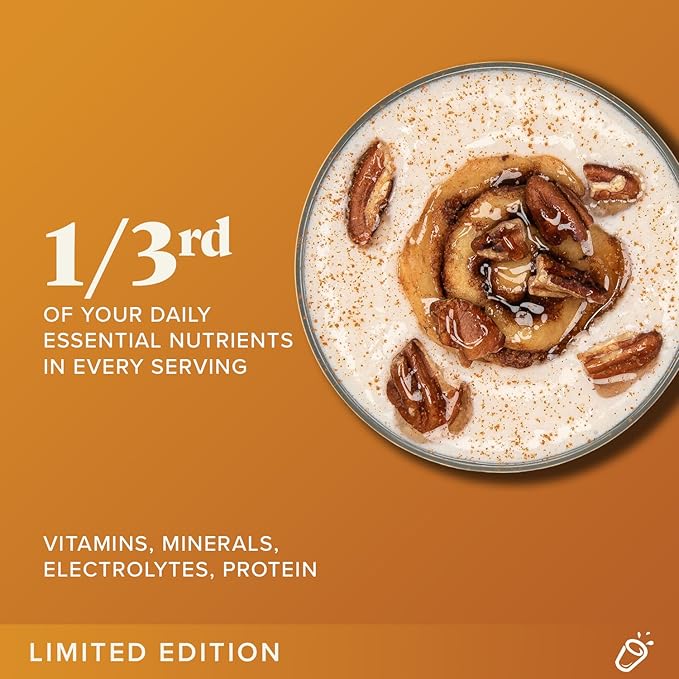 Keto Chow Pecan Sticky Bun | Keto Meal Replacement Shake Powder | Nutritionally Complete Keto Food | Low Carb Keto Meals | Delicious Easy Meal Substitute Drink | Protein Rich You Choose The Fat | Single Meal Sample