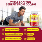 CoQ10 Gummies with PQQ - 400 MG Coenzyme Q10 High Potency, Enhanced with Ayurvedic Herbs, Adaptogenic Mushroom Blend & Probiotics for Heart, Brain, Energy, Immunity, Cherry Flavor, 120 Vegan Gummies