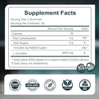 ABYSSUS L Citrulline Gummies for Men 3000mg - Nitric Oxide Supplement for Muscle & Energy, Chewable L-Citrulline Supplements for Daily Performance, 60 Count