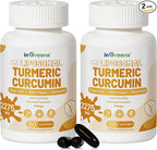 inGreens Turmeric Curcumin Supplement 2275mg, 95% Curcumin, High Absorption Liposomal Turmeric Supplement with Black Pepper & Ginger Extract, Joint Support, Immune Function, Non-GMO, 120 Softgels
