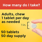 Nature Made Chewable L Theanine 200mg, L-Theanine Supplement for Stress Relief, 50 Chewable Tablets, 50 Day Supply