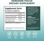 Hormone Focus – Estrogen Balance for Women - DIM Supplement with Diindolylmethane, Calcium D-Glucarate & BioPerine – Supports Hormonal Health, Mood, Energy, Mental Clarity, Clear Skin & Weight