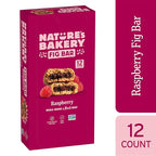 Nature’s Bakery Whole Wheat Fig Bars, Raspberry, Real Fruit, Vegan, Non-GMO, Snack bar, 1 box with 12 twin (Pack of 2)