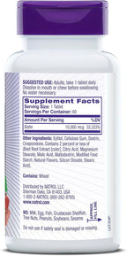 Natrol Biotin 10000mcg, 4X Faster Dissolve Supplement for Healthy Hair, Skin and Nails for Those Low in Biotin, Plus Energy Metabolism Support, 60 Tablets, Up to a 60 Day Supply