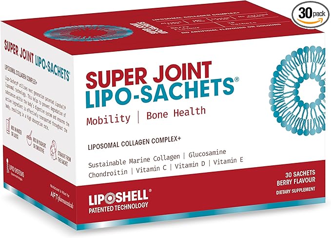 AFT Pharmaceuticals Super Joint Lipo-Sachets Liposomal Collagen Joint Supplement - Liquid Collagen Peptides to Support Joint Health, Mobility & Comfort