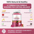 Cortisol Supplement for Women,cortisol manager Gummies,with rhodiola rosea,l-theanine,Phosphatidylserine,magnesium ashwagandha - Emotional support, adrenal balance, sleep, raspberry flavor, 60 Count