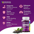 Elderberry Gummies for Kids with Zinc and Vitamin C - Immune Support Supplement for Children - 60 Count, Vegan, Berry Flavor - Convenient Daily Defense with Antioxidants and Essential Nutrients