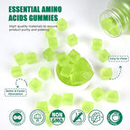 EAA Gummies Essential Amino Acids - 60 Days Supply All 9 Essential Aminos and All Branched-Chain Aminos (BCAAs) Sugar Free with Muscle Recovery Energy Support Non GMO Green Apple Flavor