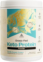 LevelUp Keto Protein, with Collagen Peptides, Energizing MCT, Whey Isolate Protein, Ketogenic Protein Powder Supplement - Vanilla Sweet Cream