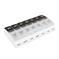EZY DOSE Weekly (7-Day) Daily AM/PM Pill Case, Medicine Planner, Vitamin Organizer, Supplement Container, Small Pop-out Compartments, Designed for Travel, 2 Times a Day, Black and Clear Lids