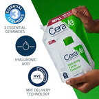 CeraVe Hydrating Facial Cleanser, Moisturizing Face Wash For Dry Skin, Hyaluronic Acid + Ceramides + Glycerin, Hydrating Cleanser For Normal To Dry Skin, 16 Ounce Refill