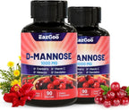 D-Mannose Supplement – 1000mg Capsules with Cranberry, Vitamin C, Hibiscus & Dandelion Extract, Support Urinary Health, D Mannose & Cranberry Capsules, 90 Count(Pack of 2)