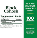 Nature's Bounty Black Cohosh Root Pills and Herbal Health Supplement, Natural Menopausal Support, 540 mg, 100 Capsules (Pack of 3)