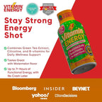 Vitamin Energy Immune+ Extra Strength Energy Shot Watermelon Burst 8 Pack, 260mg Natural Caffeine, B-Vitamins, Citicoline, Green Tea, Immunity & Focus Support, Zero Sugar, Gluten-Free 1.93 fl oz