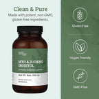 Earth Harmony Myo-Inositol & D-Chiro Inositol Supplement for Women, Ovarian & Hormone Balance for Women - Supports Normal Cycles, Fertility Supplement (120 Capsules)