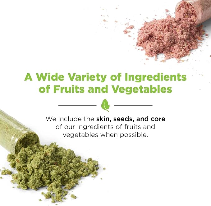 Balance of Nature Fruits & Veggies Supplements - Whole Fruit and Vegetable Ingredients for Women, Men, and Kids - 90 Fruits Capsules, 90 Veggies Capsules - 1 Set