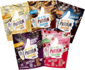 FlavCity All in One Protein Shake Powder Packets - On the Go Meal Alternative + 25g Protein & 10g Collagen, Made with Organic Reishi & Cordyceps Mushrooms - No Added Sugars, Variety 10 Pack