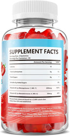Vitamin K2 Gummies, Dual Formula Vitamin K2 Supplement with MK-7 & MK-4, Supports Bone Health, Gluten-Free, Sugar-Free, Non-GMO, Strawberry Flavor, 60 Gummies