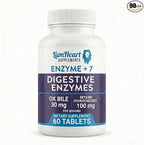 Digestive Enzymes with ox Bile - Supplements for No Gallbladder - Helps Digest Meals Small or Large - Including HCL - Pepsin - Papain & Bromelain - Purified Bile Salts - Gallbladder Support 60ct