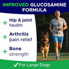 Glucosamine for Dogs Hip & Joint Supplement - Chondroitin, Omega-3, MSM - Joint Health & Pain Relief - Senior & Large Dogs - Made in USA - 120 Mobility Chews