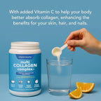 Vitamin Bounty Multi Collagen Peptides Powder for Men & Women (Complex Plus) - 5 Types Hydrolyzed Collagen Protein - Probiotics, Vitamin C & Hyaluronic Acid - Grass Fed Bovine Supplements, 28 Servings