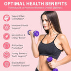 Multivitamin Gummies for Women, Natural Multi Vitamins, Boosts Immunity, Energy & Focus, Womens Daily Multivitamin Gummy for Hair, Skin & Nails, Sugar-Free, Strawberry Flavor, 60 Gummies