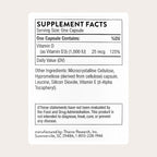 THORNE - Vitamin D-1,000 - Vitamin D3 Supplement - Supports Healthy Bones, Teeth & Muscles, Plus Cardiovascular & Immune Function* - Third-Party Certified - Gluten, Dairy & Soy-Free - 180 Capsules