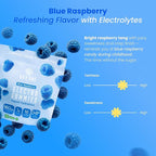 Day One Electrogummies - 60pcs of Blue Raspberry Flavored Electrolyte Gummies for Hydration and Recovery - Packed with Essential Electrolytes Ideal for Workouts, Running, Hiking and More