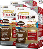 LABO Nutrition Ultimate VesseCLEAR EX Nattokinase NSK-SD 4000FU & Elastin F, Vessel Circulation & Brain Health Support, Japanese Supplement Shelf Stable Acid Resistant DRCaps Delayed Release x3