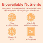 SmartyPants Kids Multivitamin Gummies: Omega 3 Fish Oil (EPA/DHA), Vitamin D3, C, Vitamin B12, B6, A, K & Zinc for Immune Support, Biotin, Grape, Cherry & Berry Flavors, 120 Count (30 Day Supply)