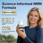 Migcopat NMN Supplement 1000mg – NMNH Alternative 5-in-1 NAD Supplement w/Resveratrol, Apigenin, Quercetin & Black Pepper – Supports Cellular Energy, Healthy Aging & Longevity – 120 Veggie Capsules
