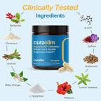 Curaslim GLP-1 Weight Loss Support: Natural GLP-1 Pathway Activation - Appetite Suppressant, Energy & Metabolism Booster - 10-in-1 Expert-Formulated, Berberine, 5HTP, Chromium, Saffron, 60 Servings