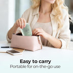 7 Compartments Travel Pill Organizer, Foldable Portable Airtight Daily Pill Box, Compact Pill Case for Purse & Pocket, BPA-Free Medicine Organizer for Vitamins Fish Oil Supplements (Green)