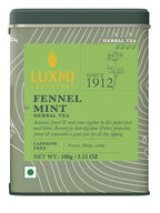 Luxmi Estates Fennel Mint Loose Leaf Tea 100g/3.52oz (50 Cups) for Digestion & Detox|Caffeine Free