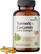 Futurebiotics Turmeric + Curcumin, Antioxidant, Joint & Digestion Support with BioPerine for Enhanced Nutrient Intake, Non-GMO, 90 Vegetarian Capsules