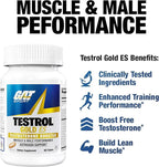 GAT SPORT Testrol Gold ES with Shilajit, Tribulus, DIM, Zinc, Longjack, Fenugreek, Saw Palmetto, Estrogen Balance, 60 Tablets